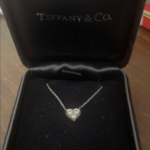 Tiffany & Co. Platinum & diamond Heart Pendant Necklace